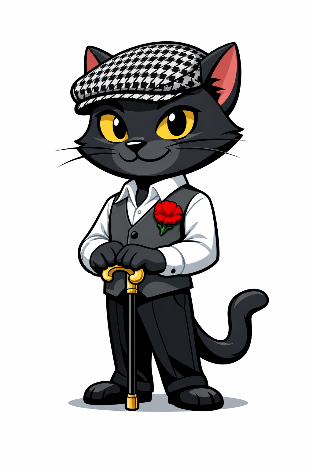 Logo de Radio Gato Zarzuela, un gato con un sombrero chulapo